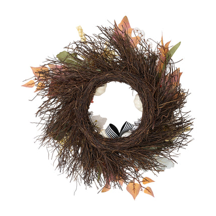 50cm Artificial Fall Wreath for Front Door Halloween Decor
