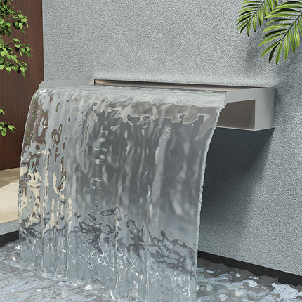 Silver 60cm Stainless Steel Waterfall Pool Fountain