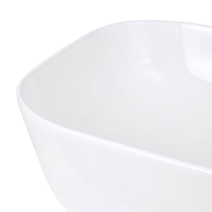 Oval Ceramic Countertop Basin with Central Drain Set