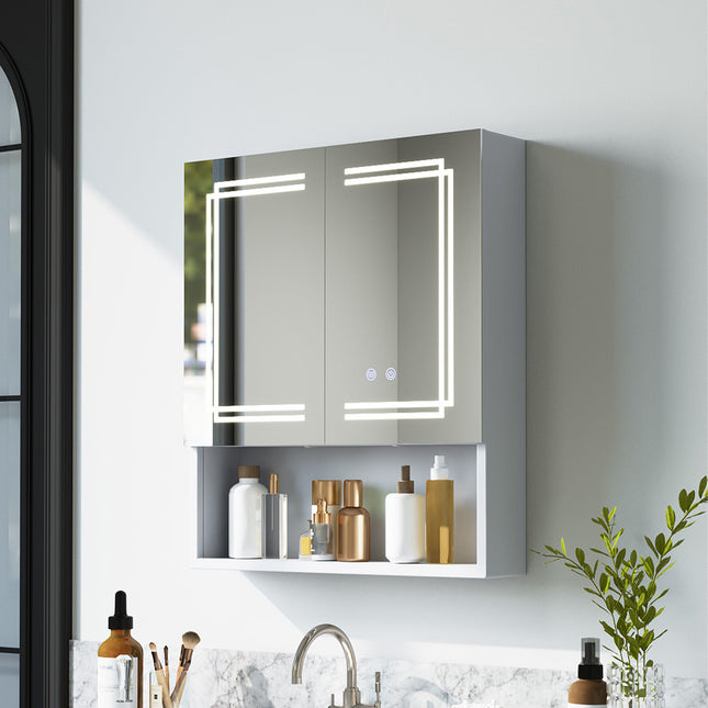 Wall-mounted Bathroom Mirror Cabinet with Led Lights