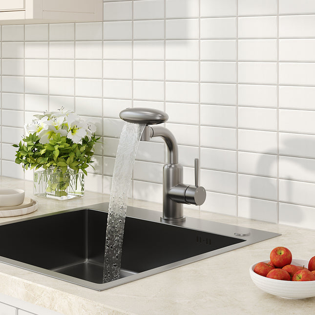 G1/2 Pull-out Sprayer Retractable Kitchen Faucet with 4 Modes