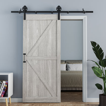 Farmhouse Style Wooden Barn Door with 200cm Sliding Kit