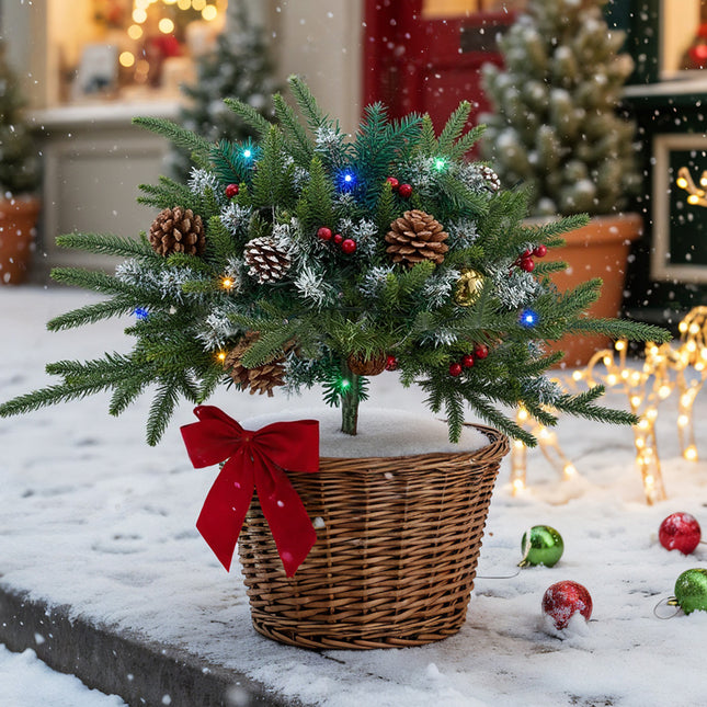 Artificial Christmas Planter Bushes Decoration