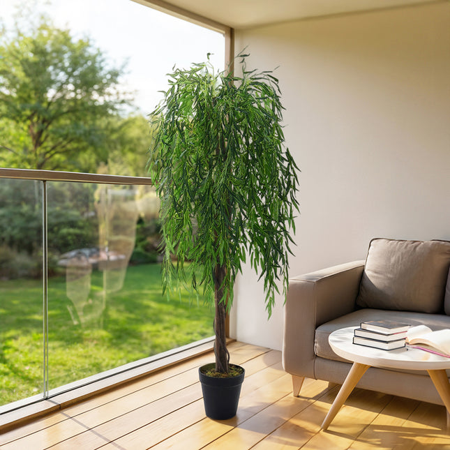 Lifelike Artificial Willow Tree 180cm Tall
