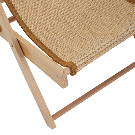Adjustable 4-Position Sisal Cat Lounge Chair with Solid Wood Frame