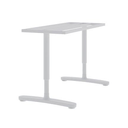 2Pcs Black/ White Adjustable Height Table Underframe