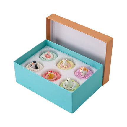 6pcs Fizzy Bubble Bath Bombs Set with Toys for Kids