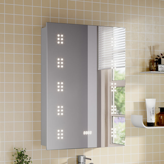 Wall Mount LED Mirror Cabinet with Demister Pad for Bathroom