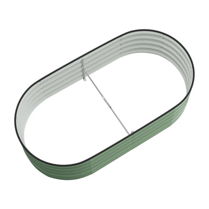 Oval-Shaped Galvanised Steel Raised Garden Bed