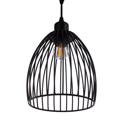 Black Modern Industrial Style 3-head Floor Lamp with Irregular Shade