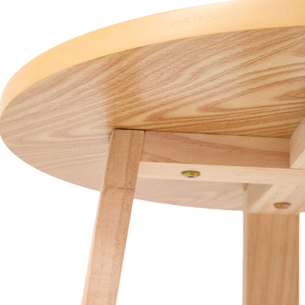 2-Tier Round Wooden Coffee Side Table