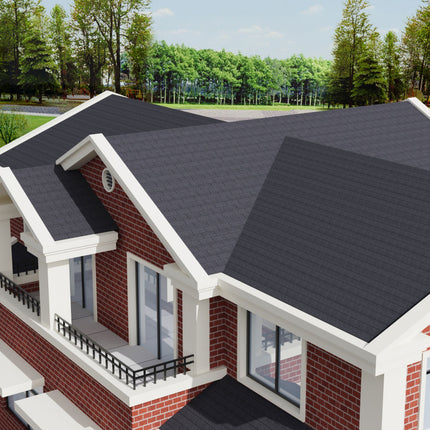 18Pcs/Pack 3-Tab Asphalt Shingles Rectangular Houses Shed Roofing Tiles