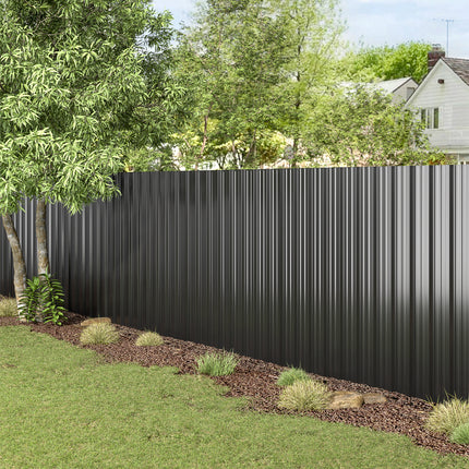 Set of 12 Steel Corrugated Panels 45x115cm