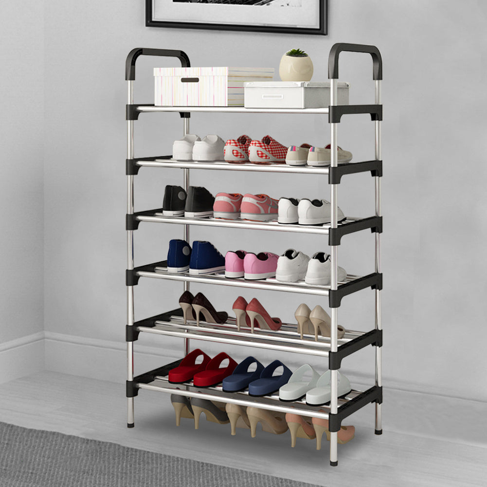 6 Tier Metal Shoe Rack Shoe Storage Stand Organiser – Bathroom Deco