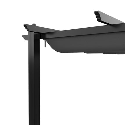 13x13ft Aluminium Pergola with Retractable Roof