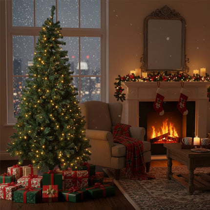 210CM Artificial Christmas Tree with Metal Stand