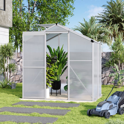 Aluminium Hobby Greenhouse with Window Opening