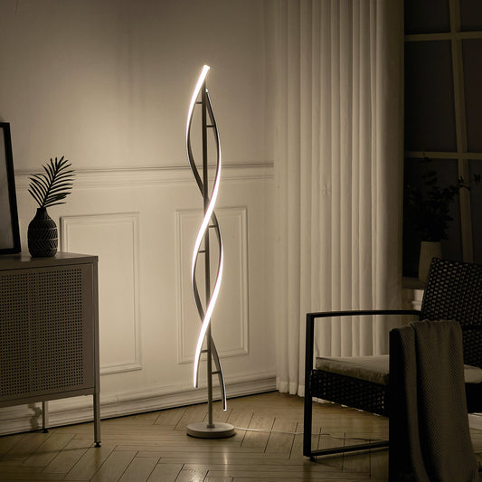 White 60W Modern LED Floor Lamp for Living Room