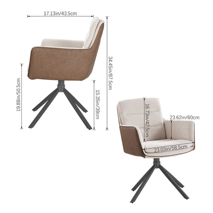 Modern Office Chair Accent Chair with Metal Base