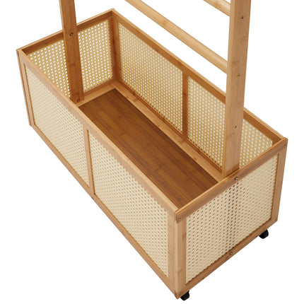 Freestanding Clothes Rack with Wheels