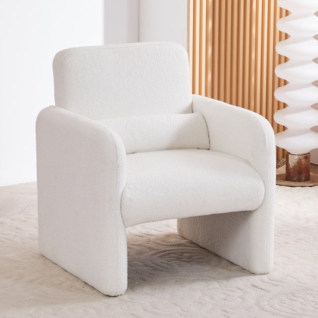 Modern Accent Chair with Lumbar Pillow