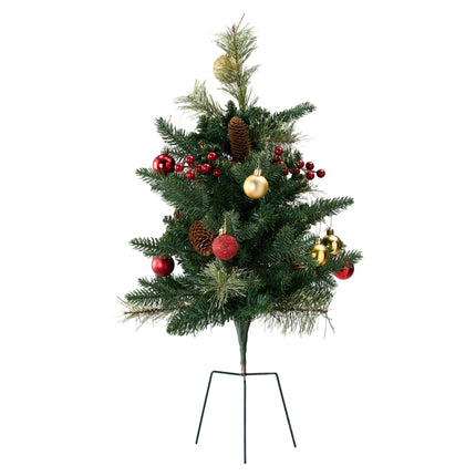 2-Pack Artificial Christmas Trees with Decorations and LED Lights