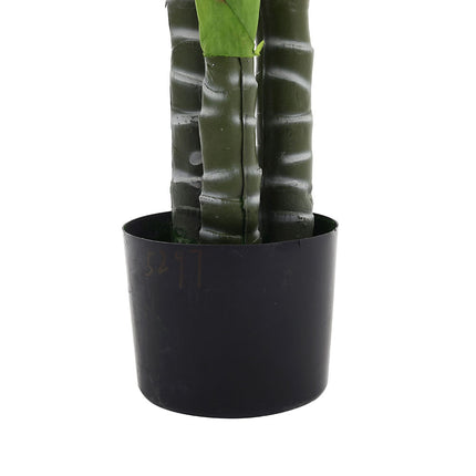 Artificial Tropical Plant with Plastic Flowerpot Home and Office Plant Decoration