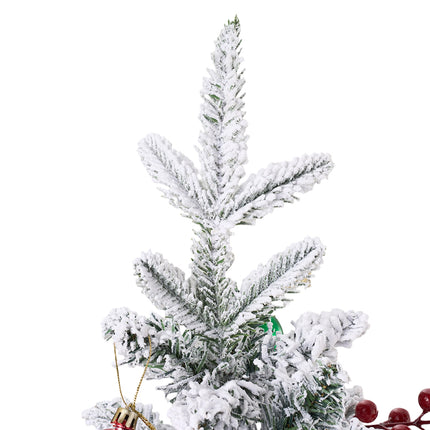 2-Pack Artificial Christmas Trees with Decorations and LED Lights