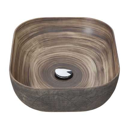 Ceramic Countertop Washbasin Vessel Sink with Waste Kit