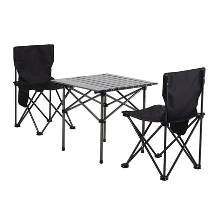 Portable Folding Camping Table with Two Chairs
