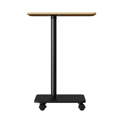 C Shaped Side Table with Lockable Wheels