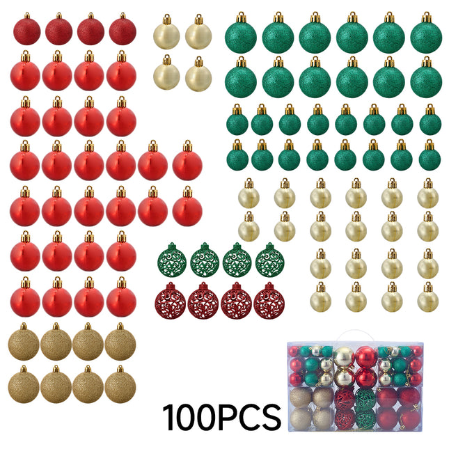 100-Piece Christmas Ornaments for Christmas Tree Decorations