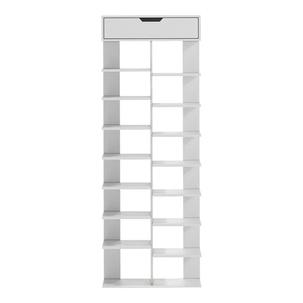 9 Tier Shoe Rack with Drawer Organizer Storage Shelf Hallway Shoe Rack