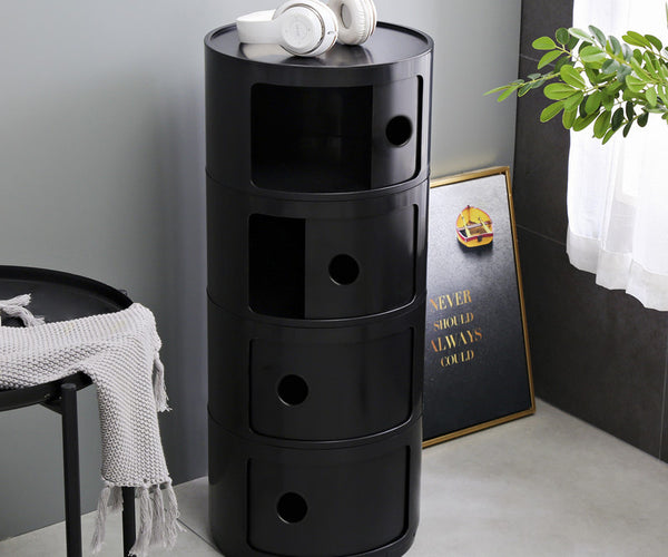 32cm Cylindrical 4 tiered Drawer Storage Drawer Unit
