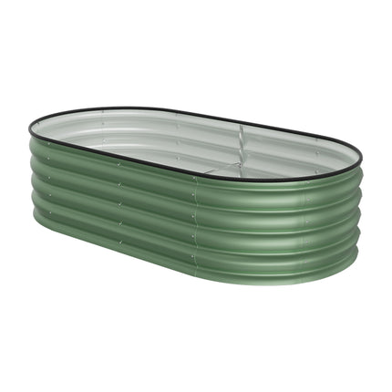 Oval-Shaped Galvanised Steel Raised Garden Bed