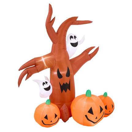 7FT Halloween Inflatable Dead Tree with Ghosts and Pumpkins
