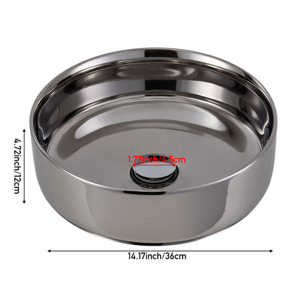 Round Ceramic Countertop Washbasin Vessel Sink