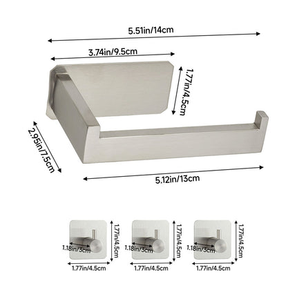4pcs Self Adhesive Stainless Steel Bathroom Hardware Set
