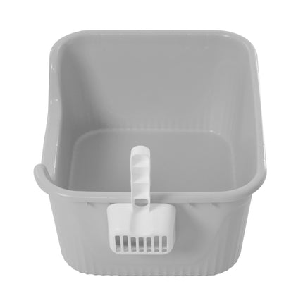 Open Top Cat Litter Box with Scoop