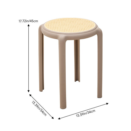 6Pcs Plastic Backless Stacking Stool Dining Chair