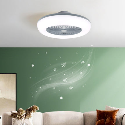 5 Blades LED Light Ceiling Fan Adjustable 3 Speed Dimmable APP Remote Controlled Grey