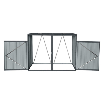 Outdoor Metal Garbage Can Garden Storage Shed