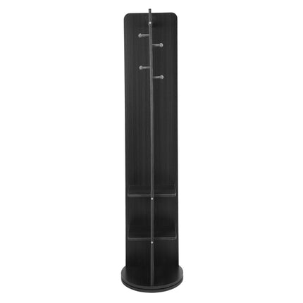 360° Rotating Full-Length Mirror with Coat Rack