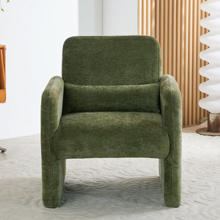 Modern Accent Chair with Lumbar Pillow