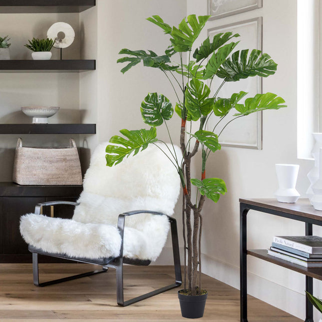 Green 170cm Artificial Monstera Deliciosa Tree in Pot