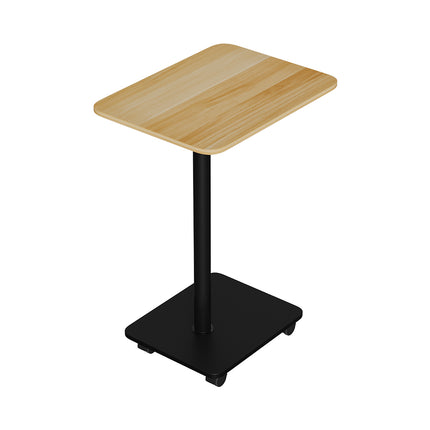 C Shaped Side Table with Lockable Wheels