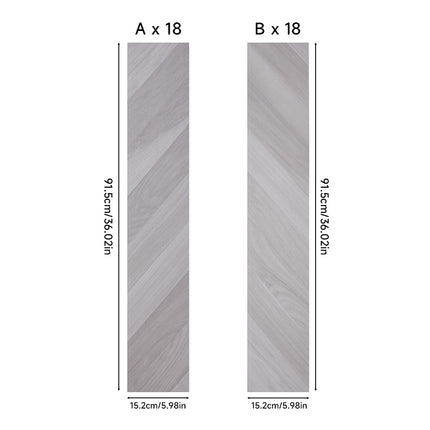 36Pcs Chevron Self-Adhesive PVC Flooring Planks