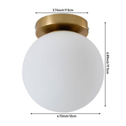 Semi Flush Mount Ceiling Light with Glass Shade