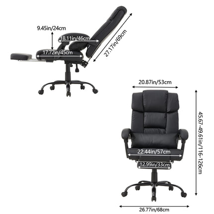Swivel & Height Adjustable Office Chair with High Back