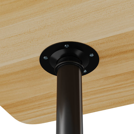 C Shaped Side Table with Lockable Wheels